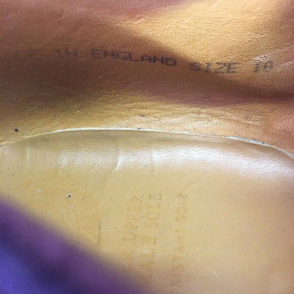 Dr Martens Vintage Purple Suede Oxford Shoes Made England Mens UK 10 US 11 - Picture 4 of 12